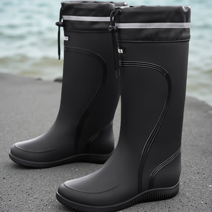 Gummistiefel Herren & Damen - Hoher Schaft mit Kordelzug - Reflektorstreifen
