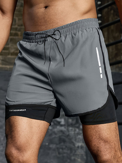 Badeshorts 2-in-1 - Schnelltrocknend - Doppellagig
