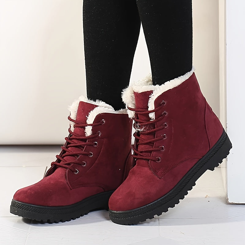 Winterstiefel Damen - gefüttert - mit Schnürung