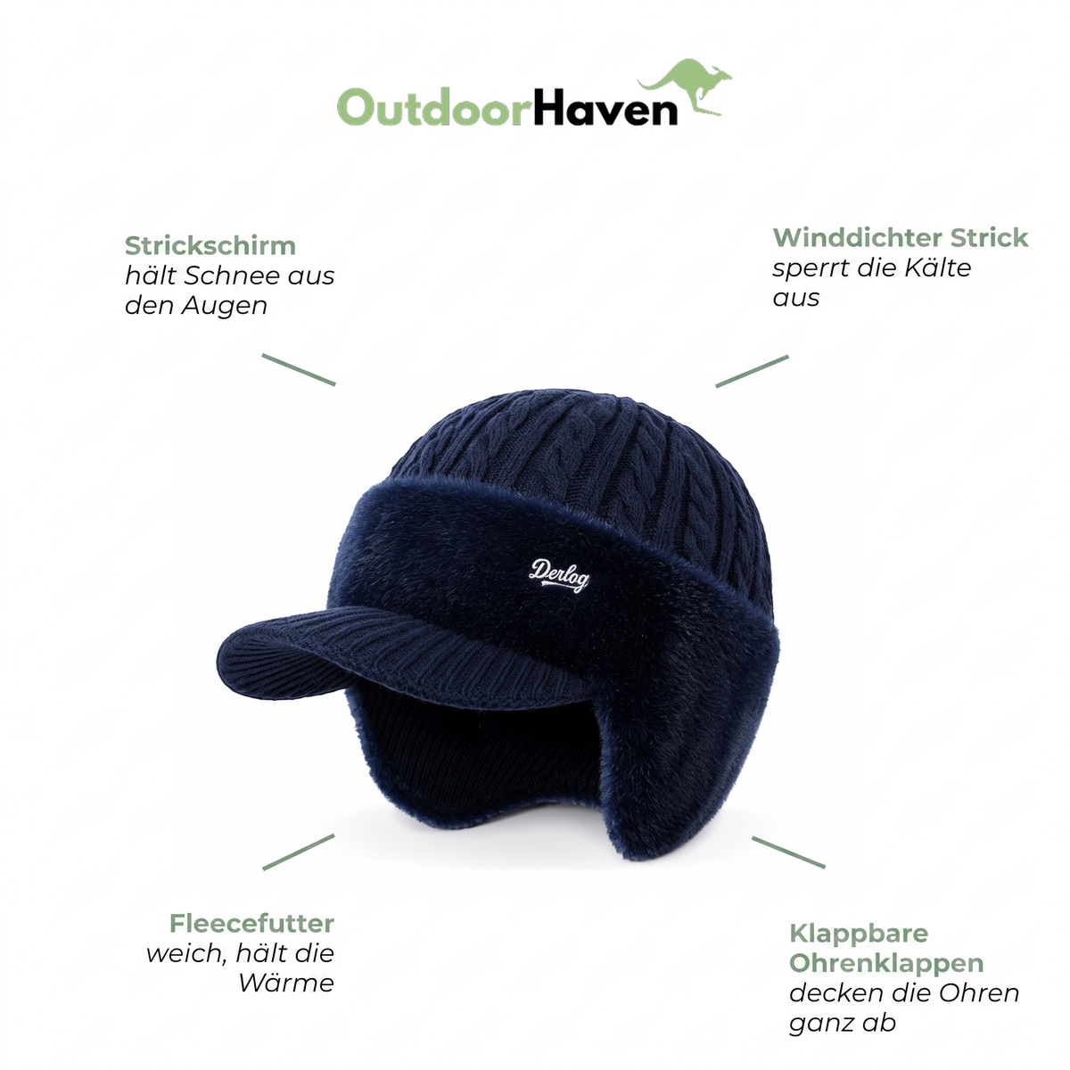 Wintermütze herren – Wintermütze Herren mit Schirm und Ohrenklappen