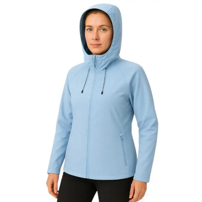 Softshelljacke Damen mit Kapuze - Wasserabweisend - Fleecefutter