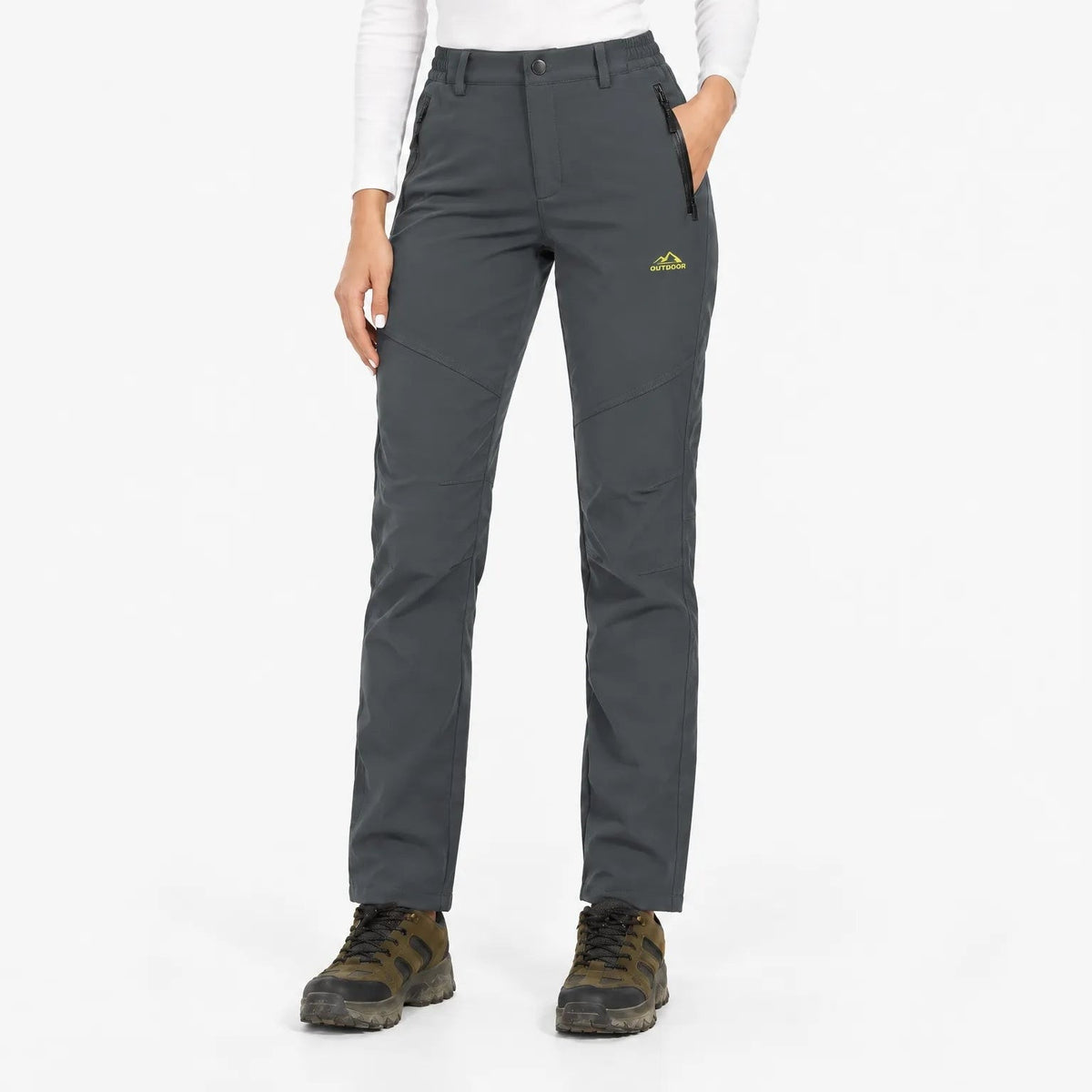 Thermohose Damen Gefüttert in Dunkelgrau