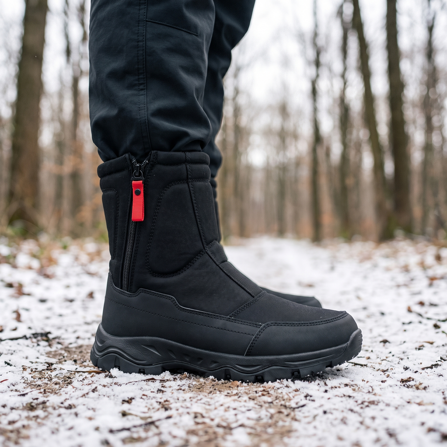 Winterstiefel Herren wadenhoch schwarz