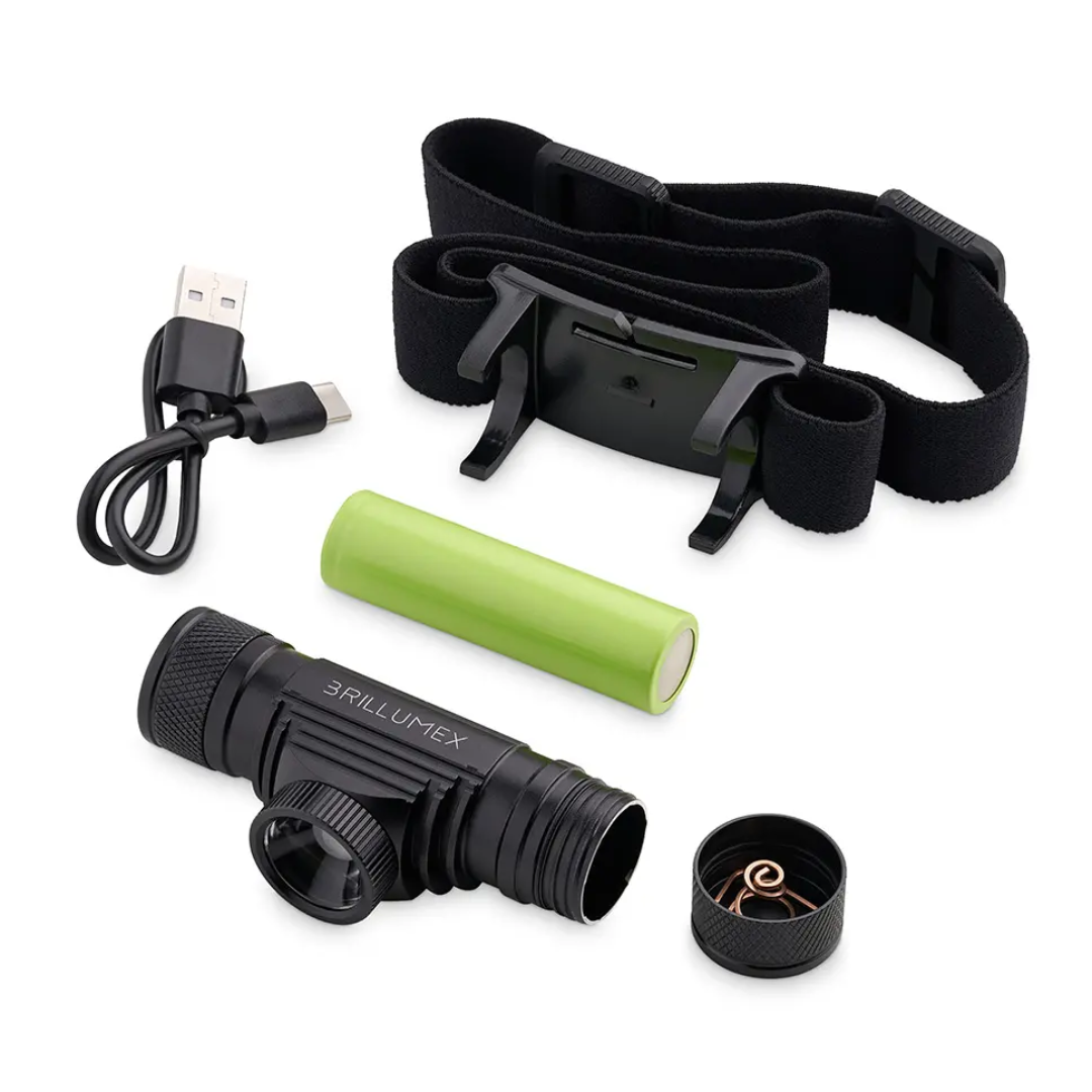 Stirnlampe LED - Ultrahell - Lange Akkulaufzeit