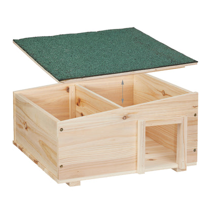 Igelhaus in Natur - 40 x 21,5 x 40 cm - Unterschlupf für den Garten