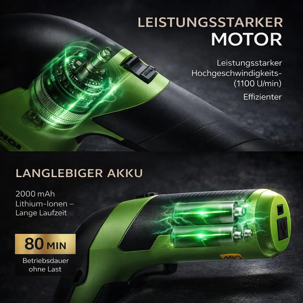 Akku Grasschere - 2-in-1 Heckenschere - Aufladbar