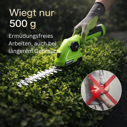 Akku Grasschere - 2-in-1 Heckenschere - Aufladbar