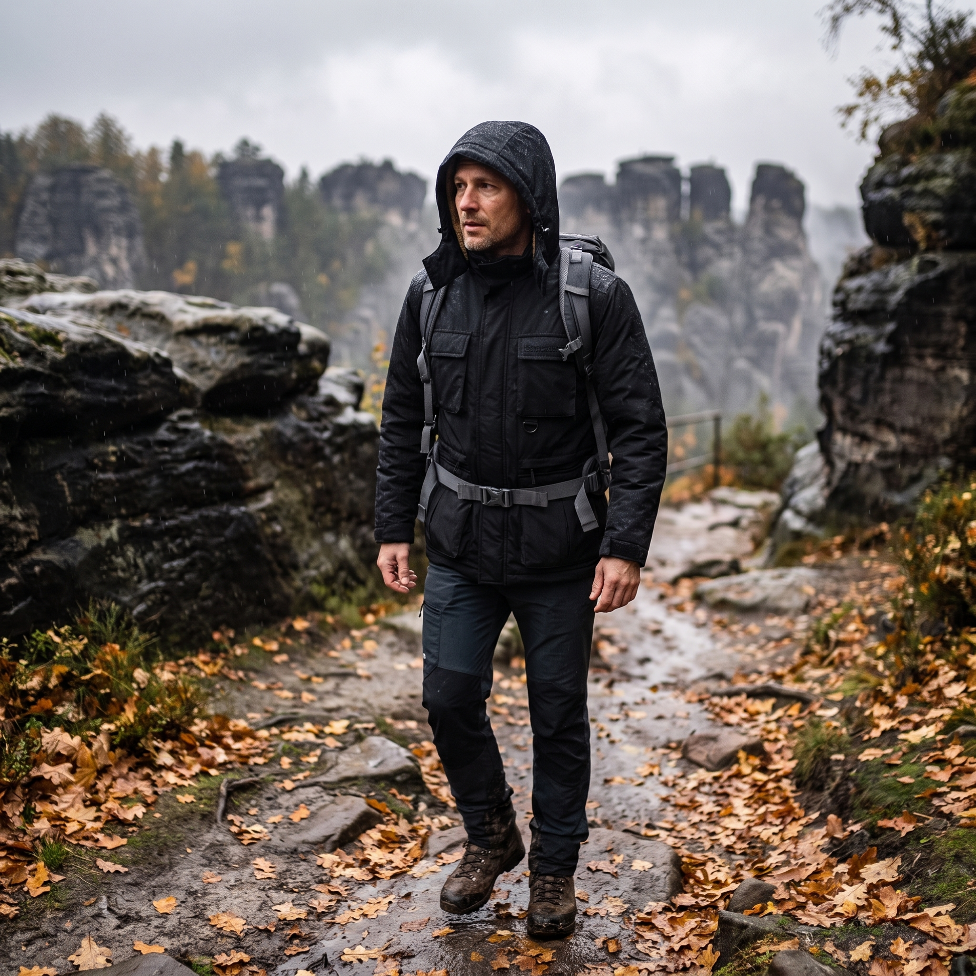 3-in-1 Jacke Herren – Im Einsatz draußen