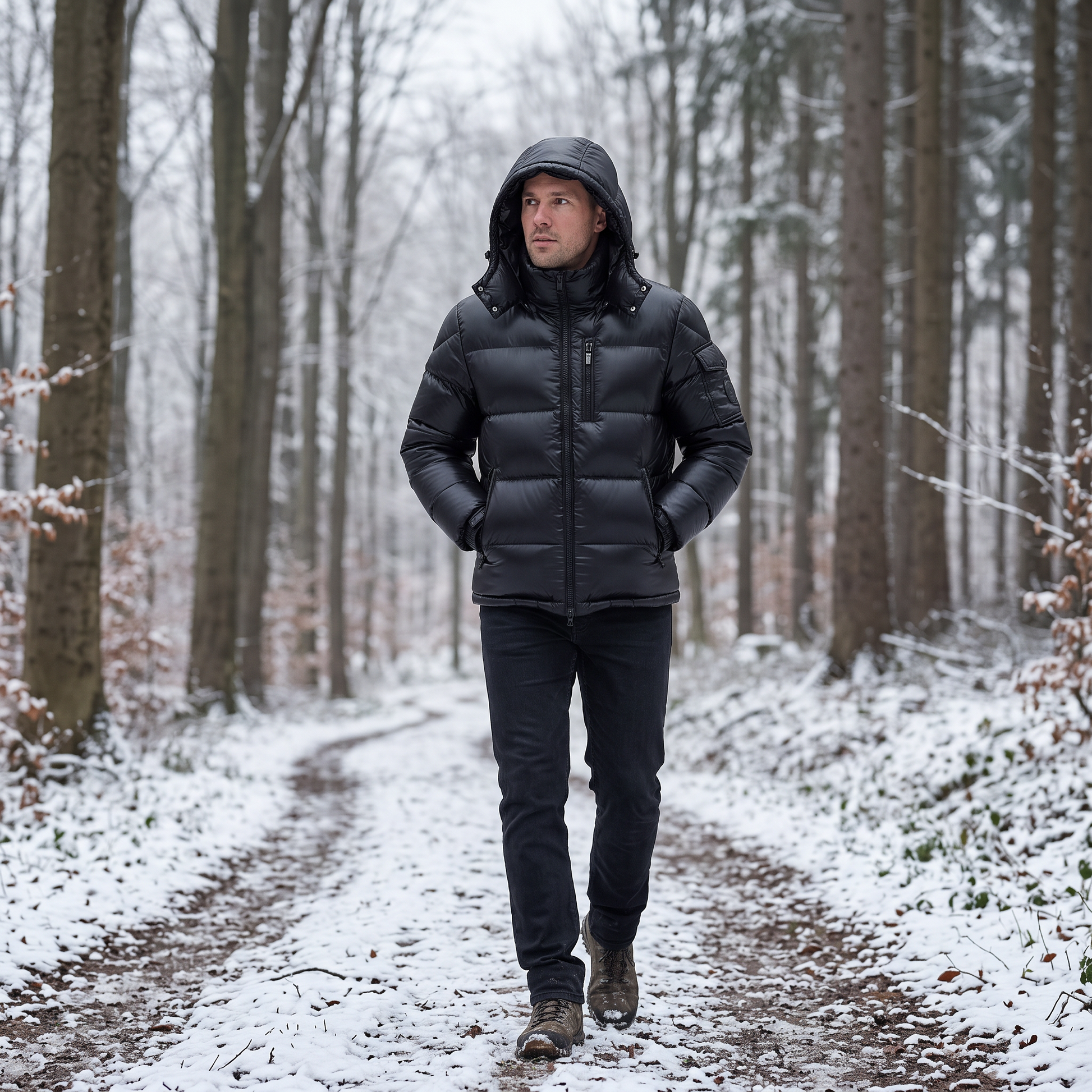 Daunenjacke Herren – Im Einsatz draußen