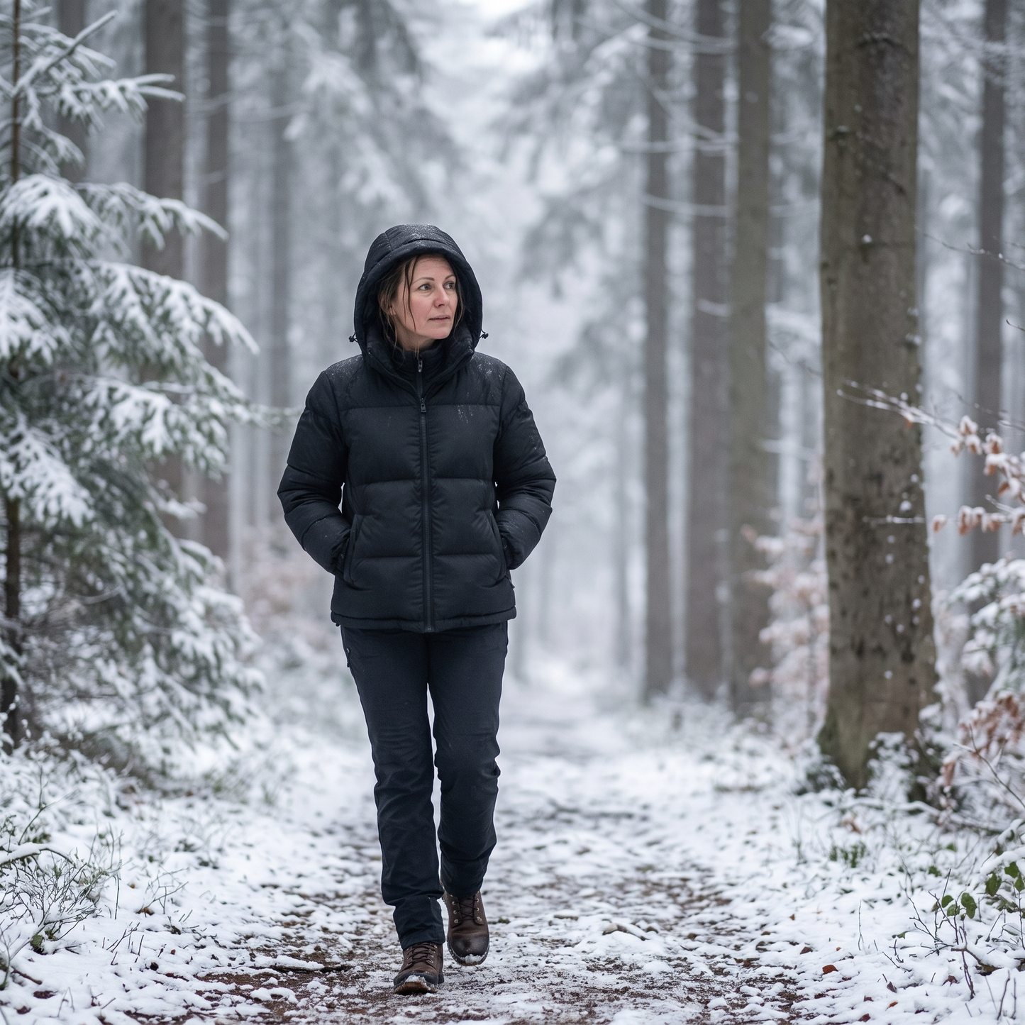 Steppjacke Damen – Im Einsatz draußen