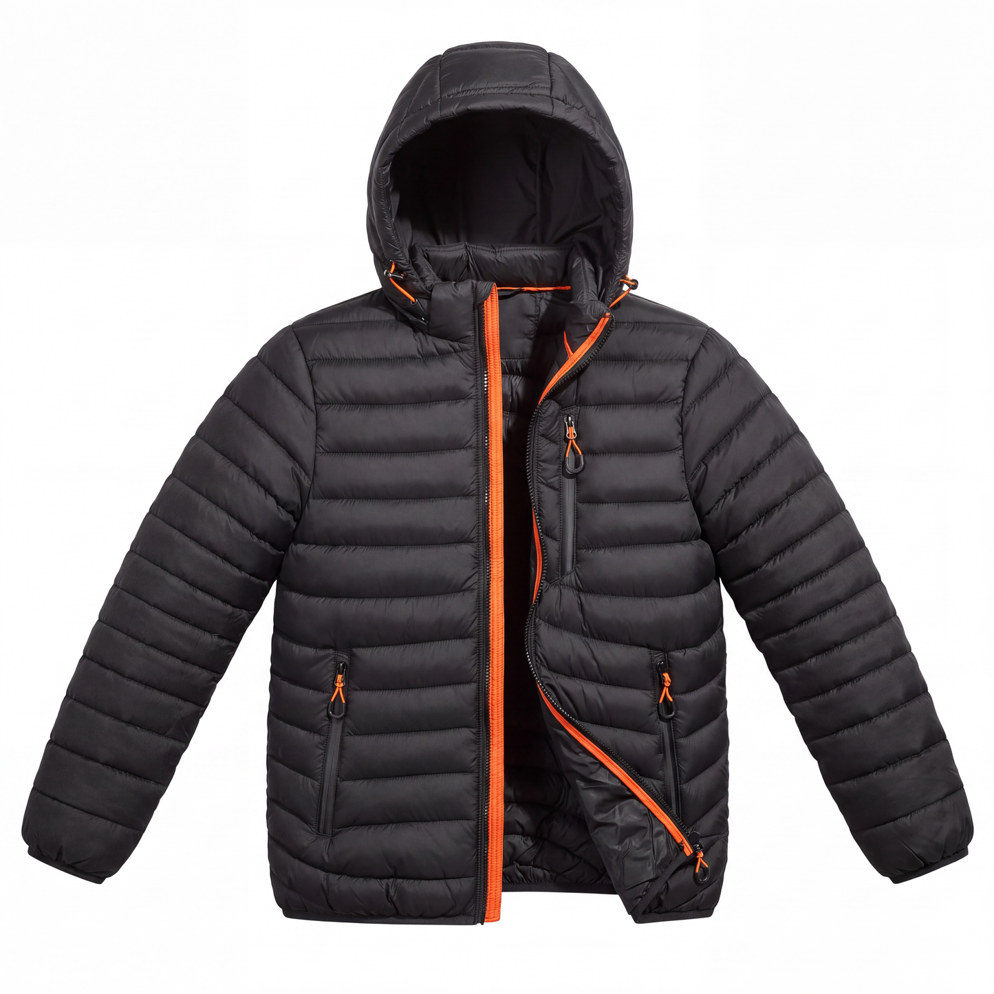 Übergangsjacke Herren - Leichte Steppjacke - Abnehmbare Kapuze