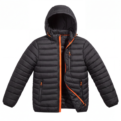 Übergangsjacke Herren - Leichte Steppjacke - Abnehmbare Kapuze