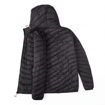 Übergangsjacke Herren - Leichte Steppjacke - Abnehmbare Kapuze