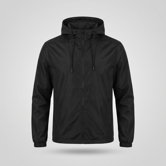 Regenjacke Herren Leicht - Packbare Übergangsjacke mit Kapuze