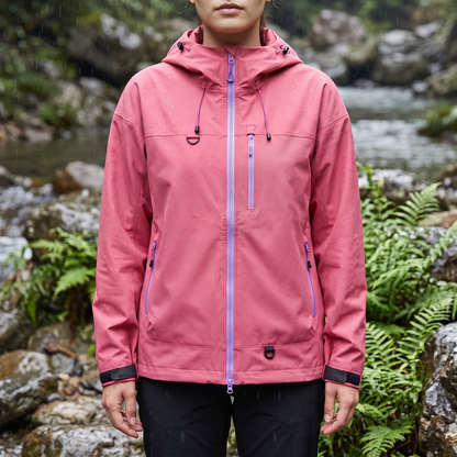 Regenjacke Damen mit Kapuze - Wasserabweisend - Netzfutter