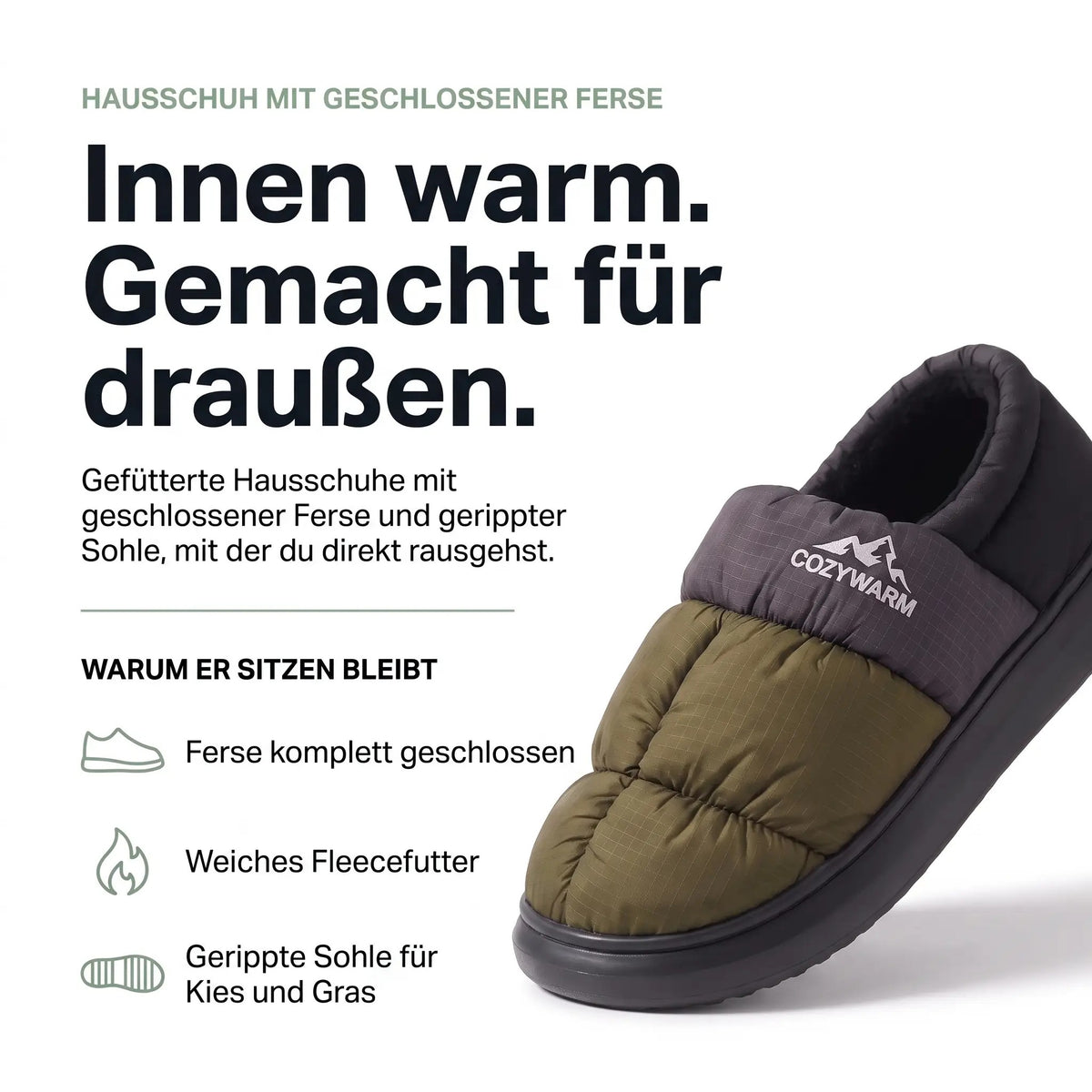 Hausschuhe mit geschlossener Ferse: Vorteile