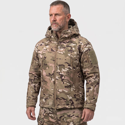 Softshelljacke Herren Camouflage – Tarnmuster Erde
