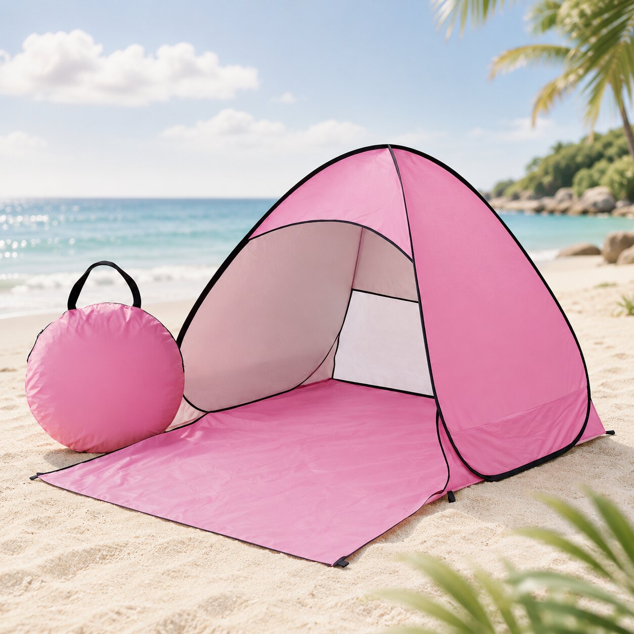 Pop-Up Strandmuschel - UV-Schutz 50+ - Aufbau in Sekunden