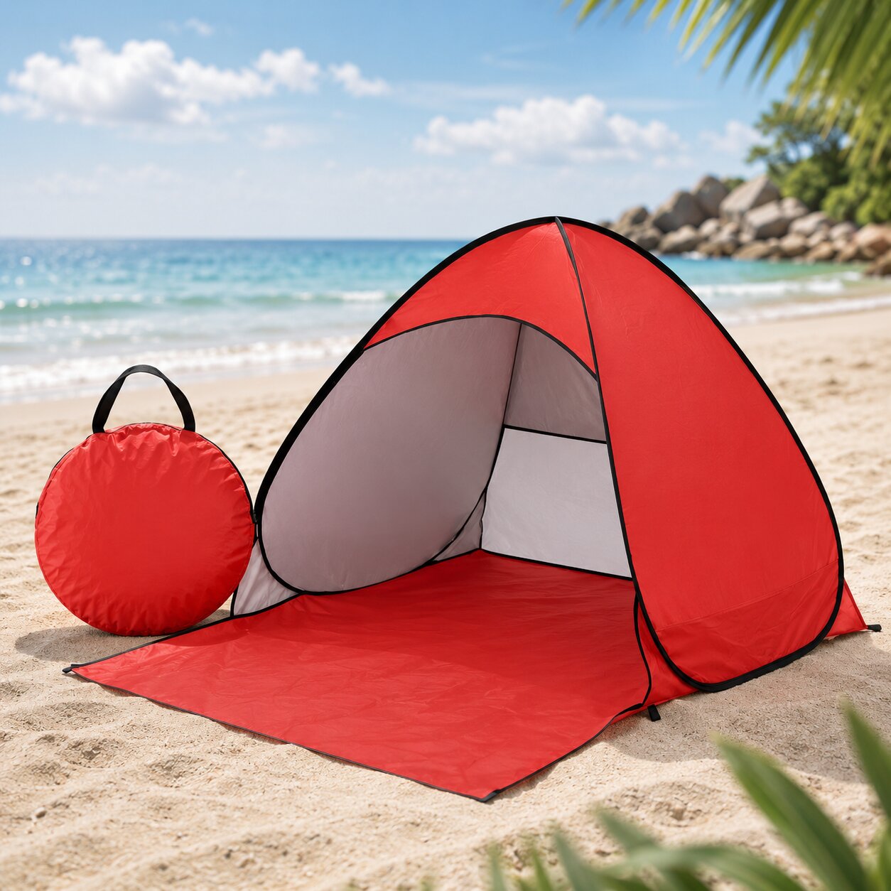 Pop-Up Strandmuschel - UV-Schutz 50+ - Aufbau in Sekunden