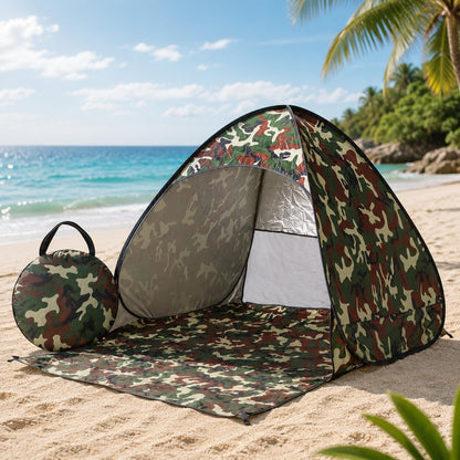 Pop-Up Strandmuschel - UV-Schutz 50+ - Aufbau in Sekunden
