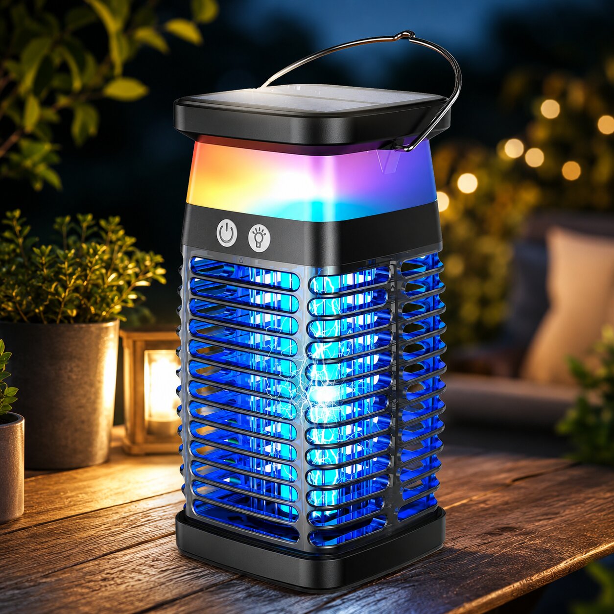 Solar Mückenlampe - Insektenvernichter Elektrisch - Camping Laterne