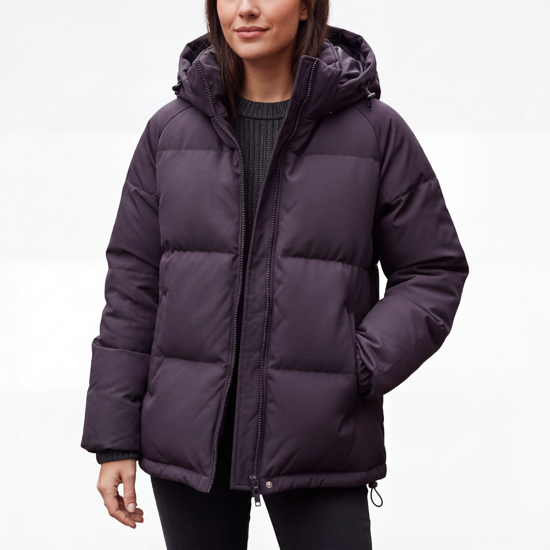 Steppjacke Damen - Wasserdicht & Winddicht - Leichte Winterjacke mit Kapuze