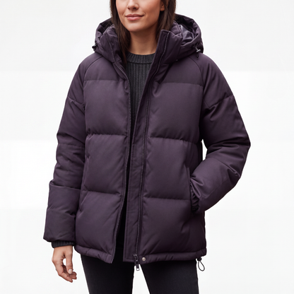 Steppjacke Damen - Wasserdicht & Winddicht - Leichte Winterjacke mit Kapuze