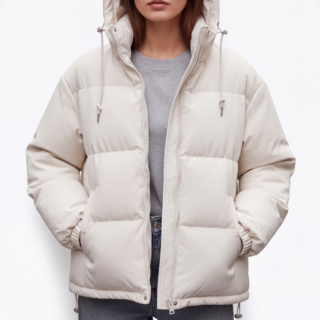 Steppjacke Damen - Wasserdicht & Winddicht - Leichte Winterjacke mit Kapuze