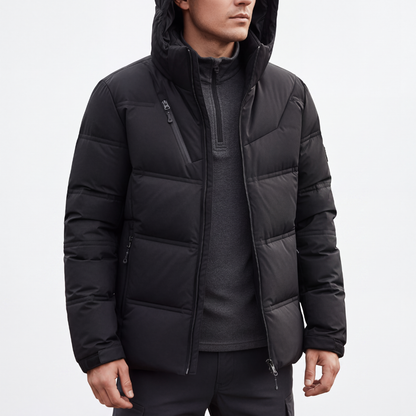 Winterjacke Herren - Wasserdicht & Winddicht - Kapuze in Daunenoptik
