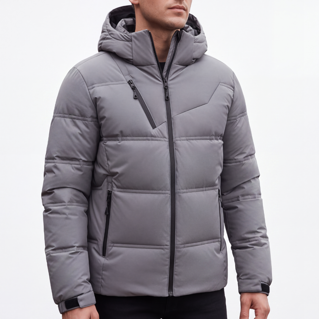 Winterjacke Herren - Wasserdicht & Winddicht - Kapuze in Daunenoptik