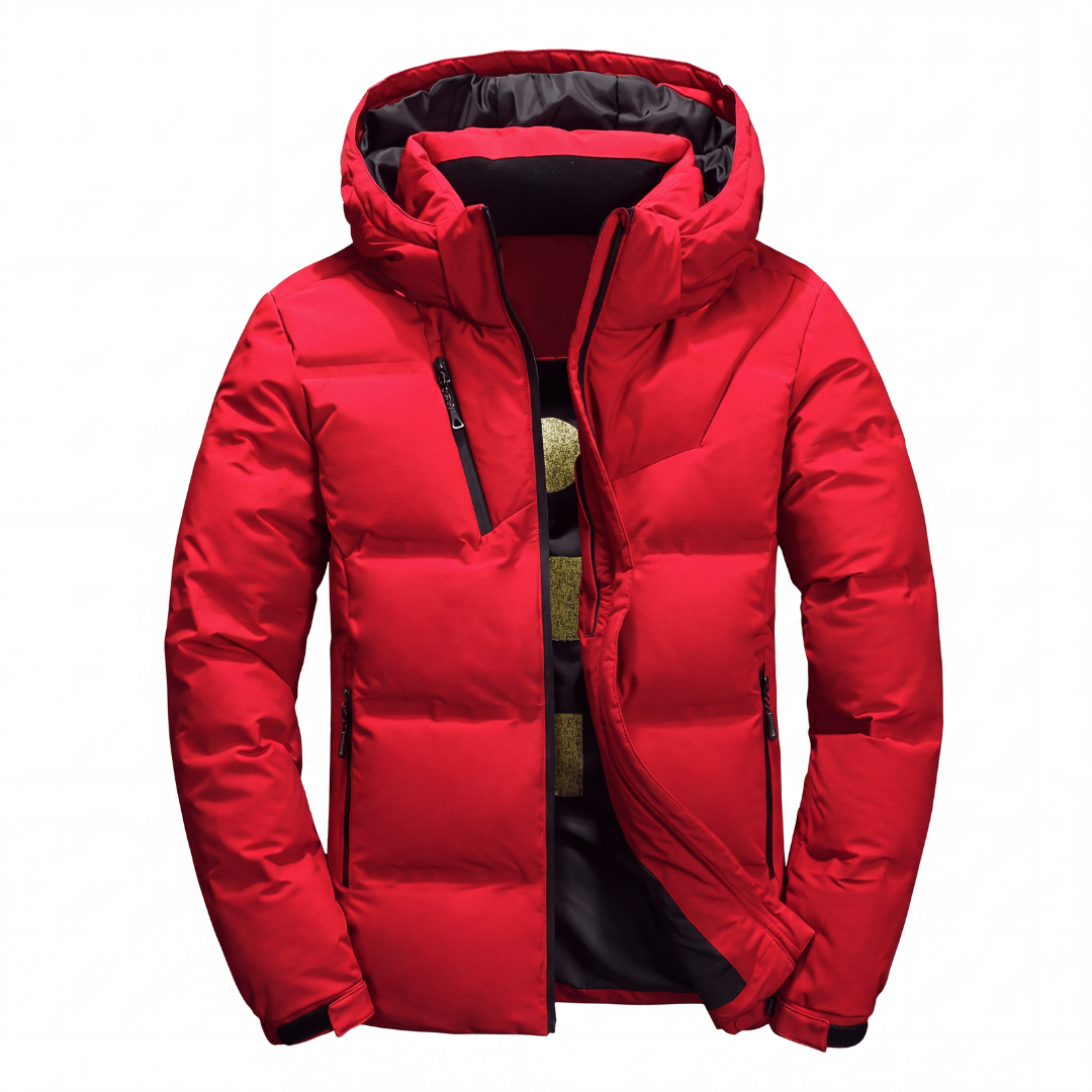 Winterjacke Herren - Wasserdicht & Winddicht - Kapuze in Daunenoptik