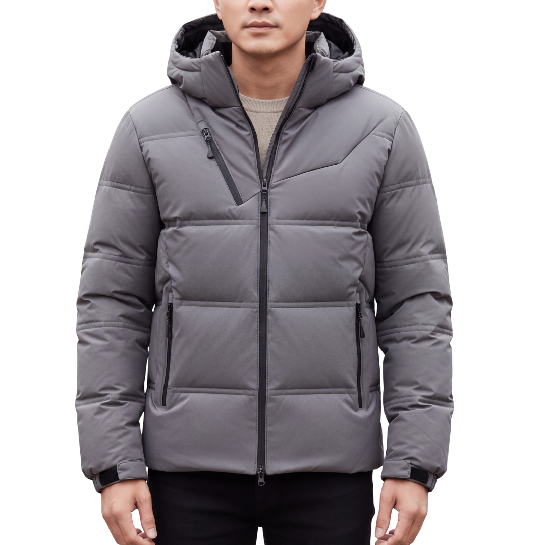 Winterjacke Herren - Wasserdicht & Winddicht - Kapuze in Daunenoptik