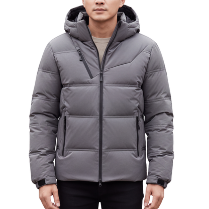 Winterjacke Herren - Wasserdicht & Winddicht - Kapuze in Daunenoptik