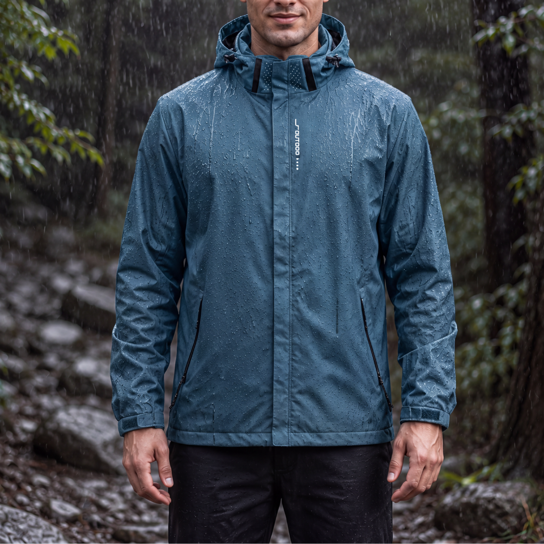 Übergangsjacke Herren - Wasserdicht & Winddicht - Abnehmbare Kapuze