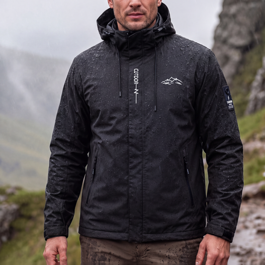 Regenjacke Herren - Wasserdicht & Winddicht - Mit Kapuze