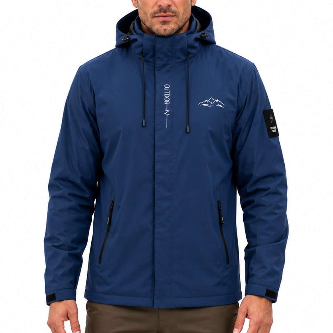 Regenjacke Herren - Wasserdicht & Winddicht - Mit Kapuze