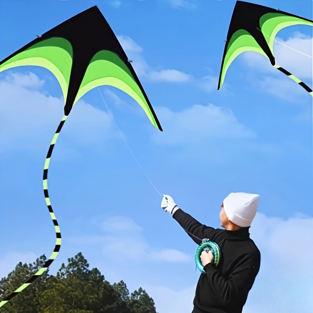 Flugdrachen Dreieck mit Schwanz - Einleiner für Anfänger