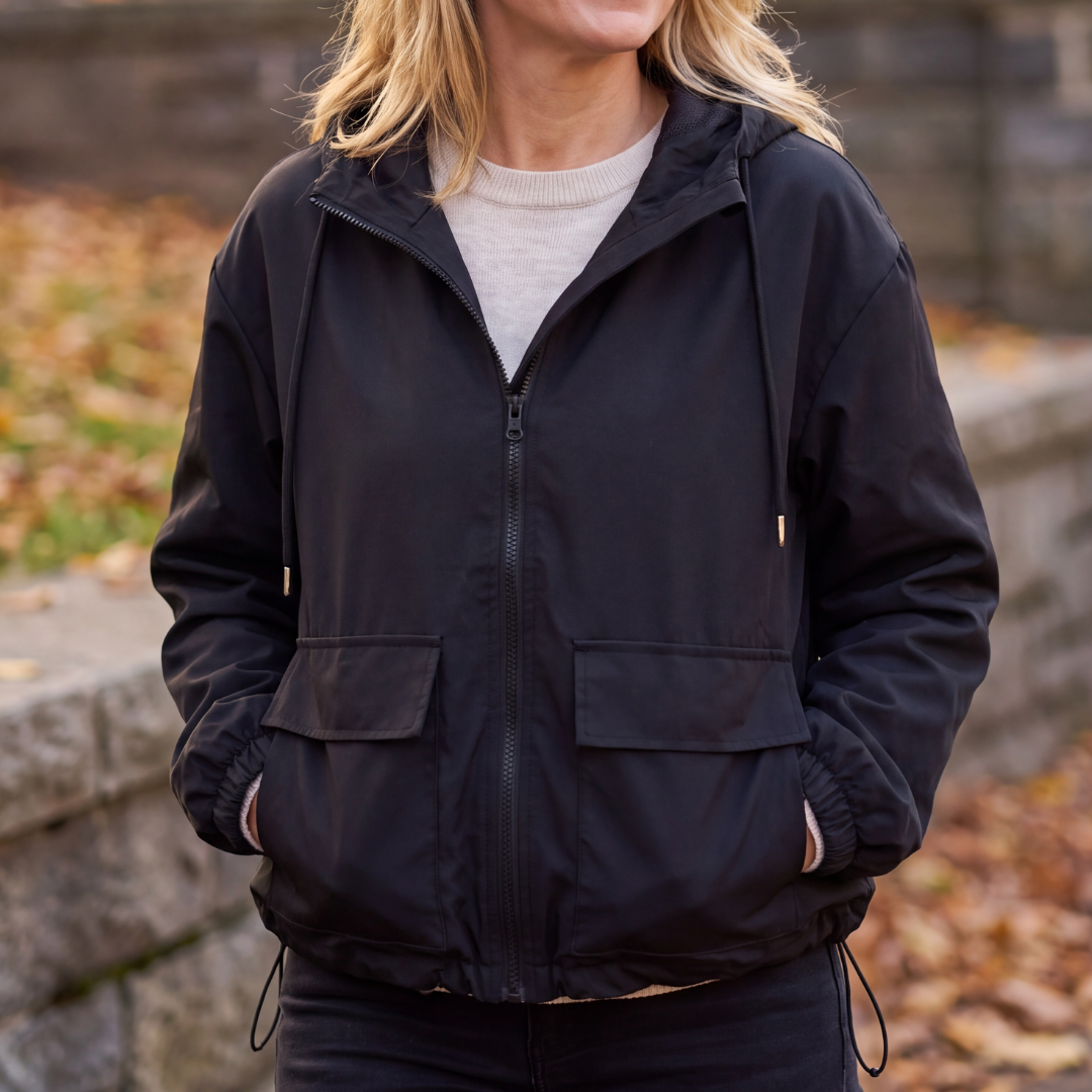 Kapuzenjacke Damen - Wasserdicht & Winddicht - Mit Reißverschluss