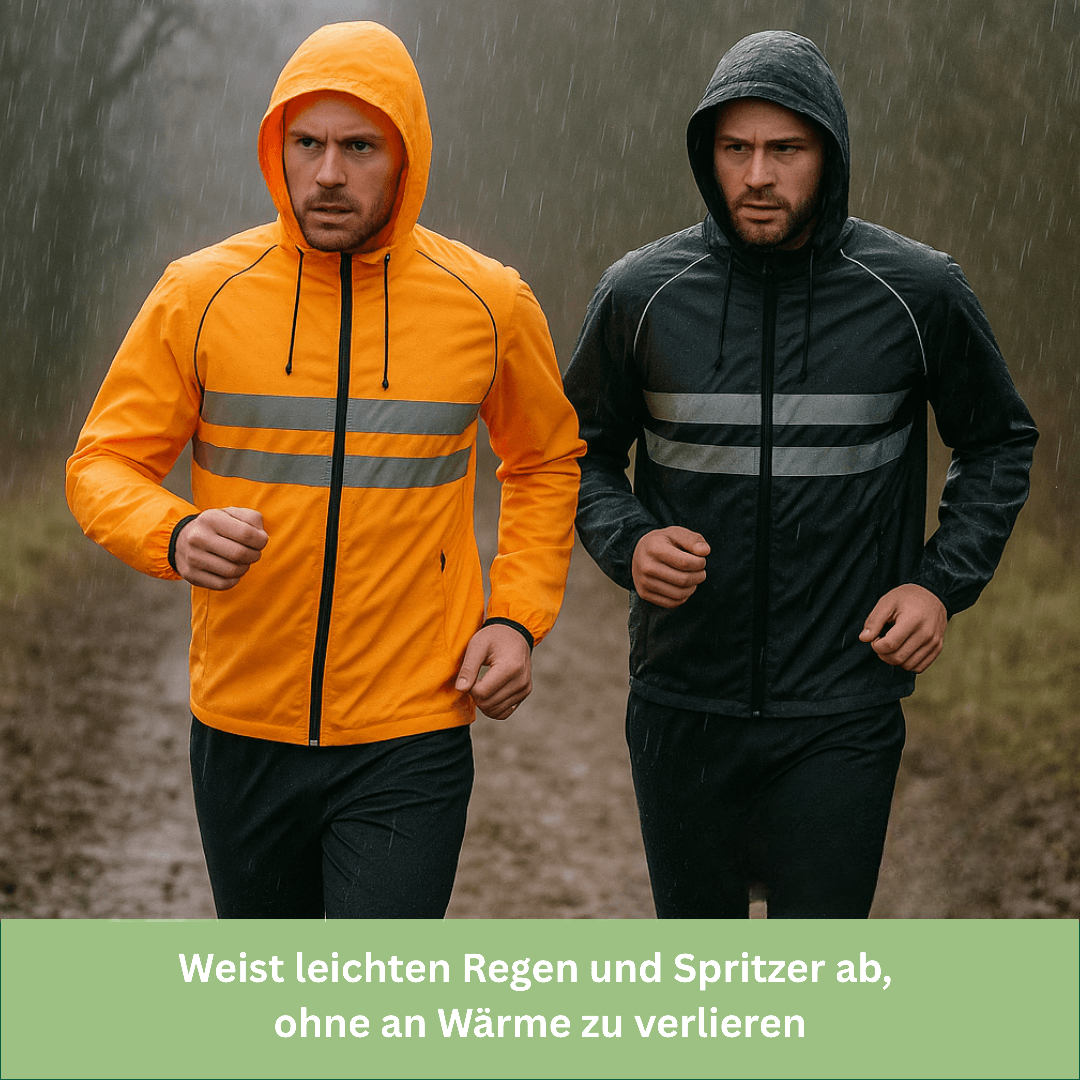 Laufjacke Herren - ultraleicht - reflektierend - faltbar