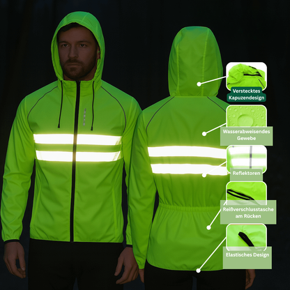 Laufjacke Herren - ultraleicht - reflektierend - faltbar