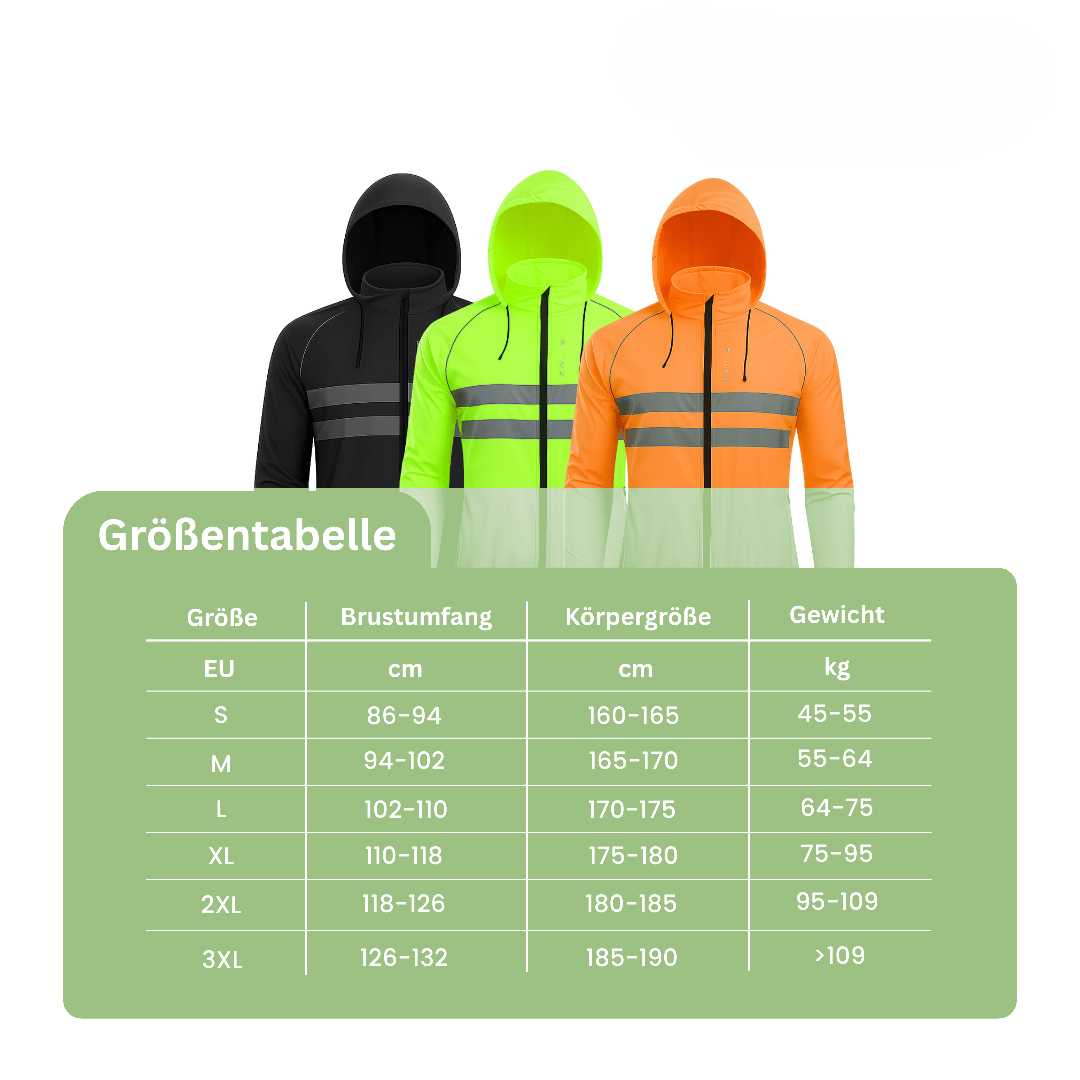 Laufjacke Herren - ultraleicht - reflektierend - faltbar