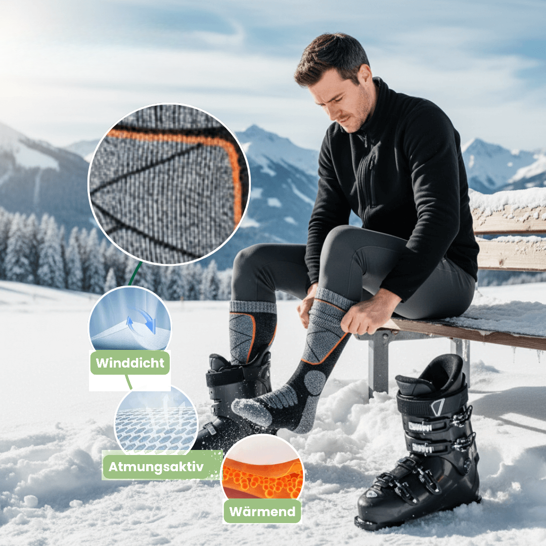 Heizsocken mit Akku - 3 Wärmestufen - für Ski und Outdoor