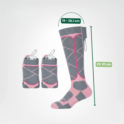 Heizsocken mit Akku - 3 Wärmestufen - für Ski und Outdoor