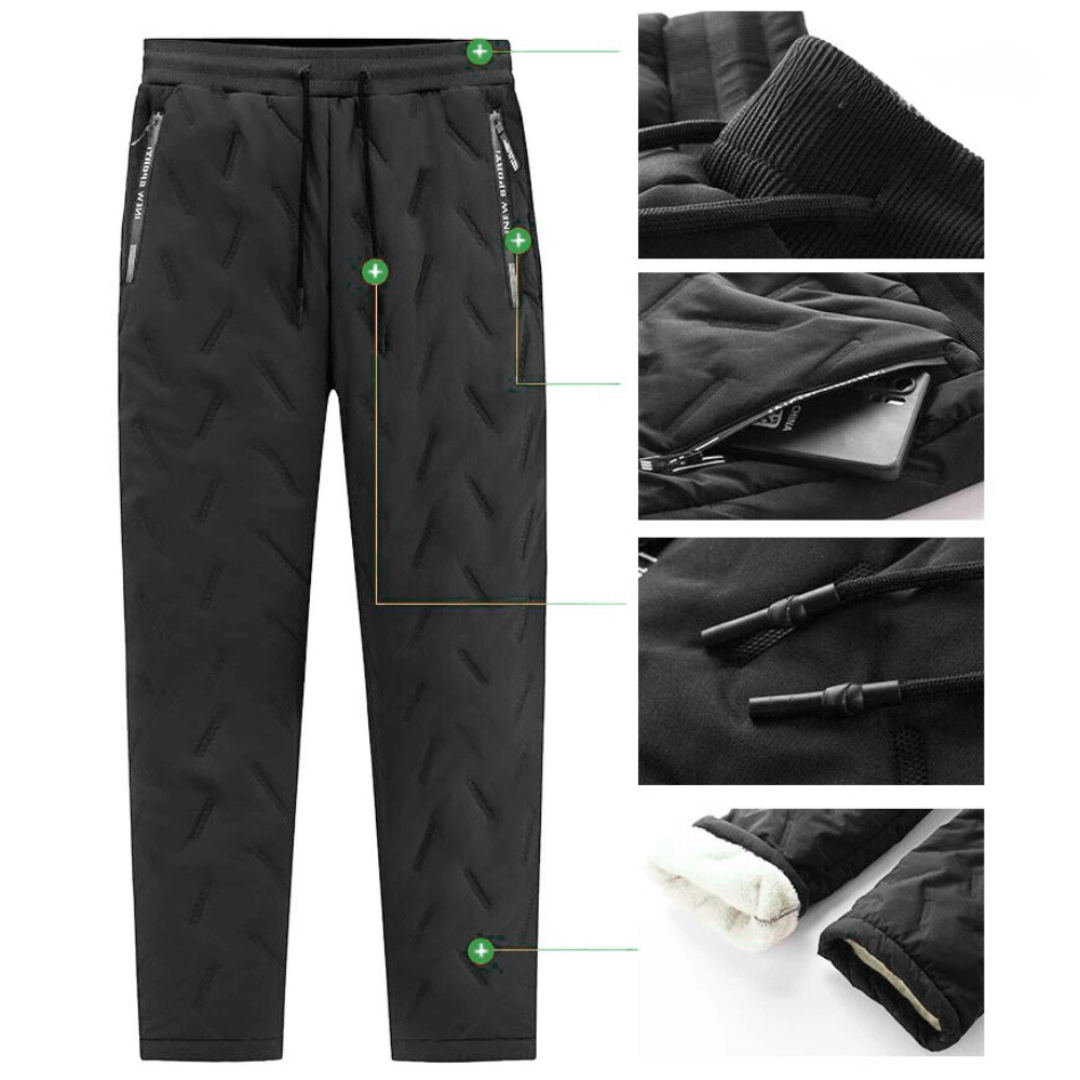 Thermohose Herren - gefütterte Jogginghose - winddicht