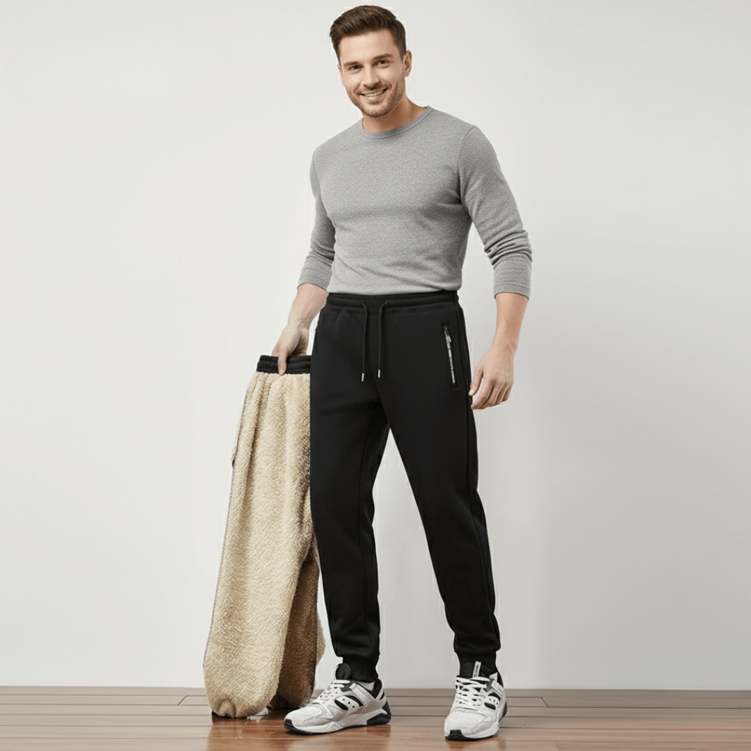 Thermohose Herren - gefütterte Jogginghose - winddicht