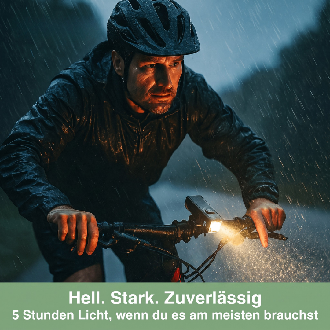 Fahrradlicht Vorne - USB Aufladbar - Bis zu 5 Stunden Licht
