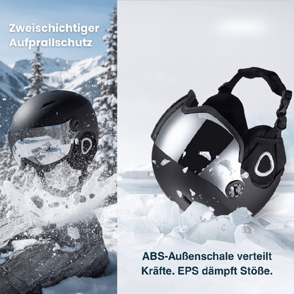Skihelm mit Visier - ABS-Schale & EPS-Dämpfung - Verstellbar