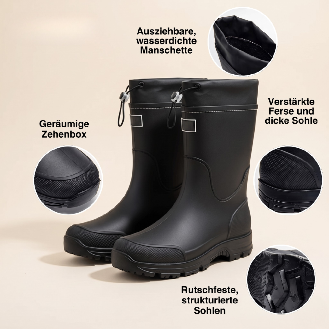 Gummistiefel Damen & Herren - Wasserdicht - Verstellbarer Schaft