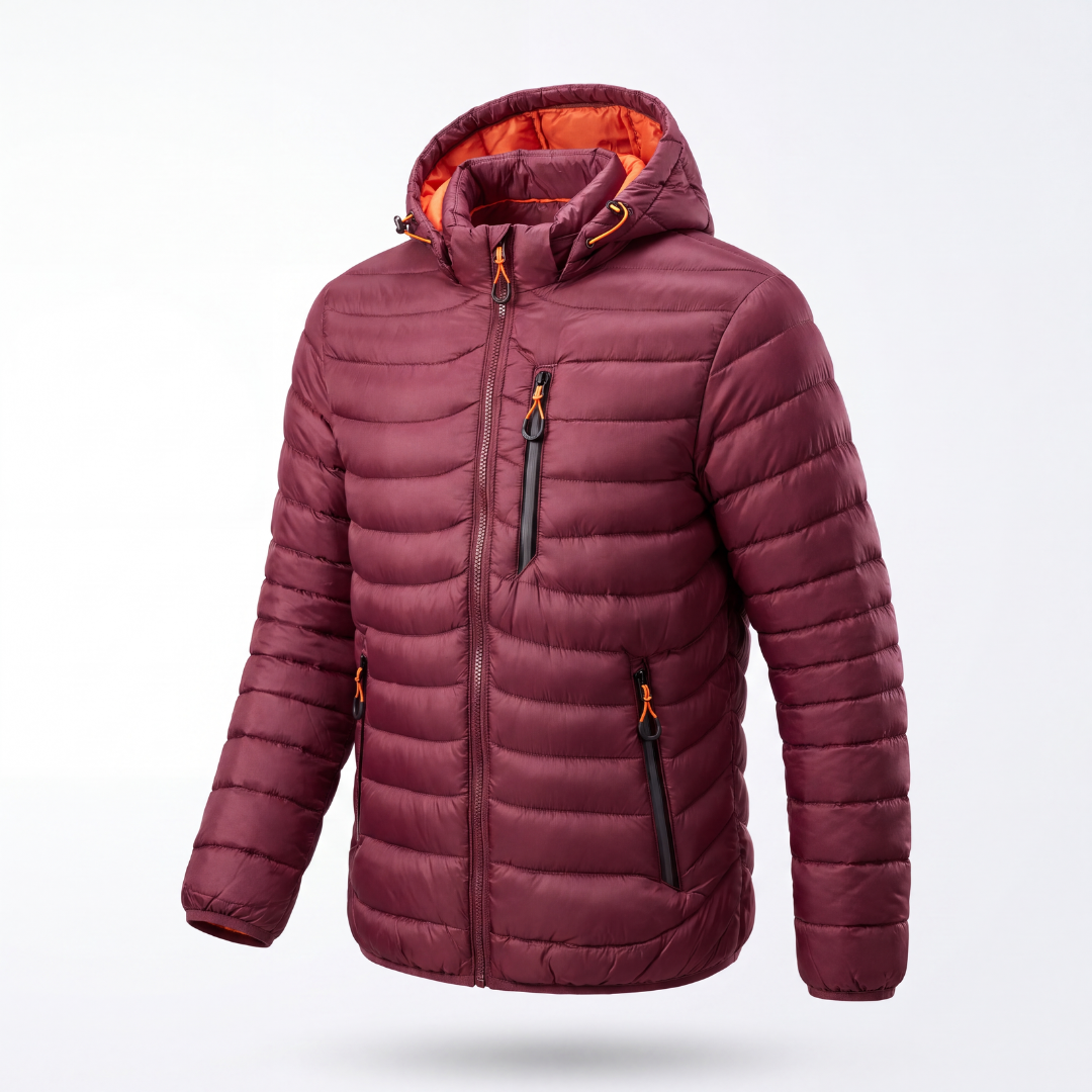 Übergangsjacke Herren - Leichte Steppjacke - Abnehmbare Kapuze