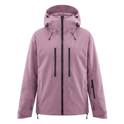 Skijacke Unisex Altrosa – Schneejacke mit Kapuze, Frontansicht